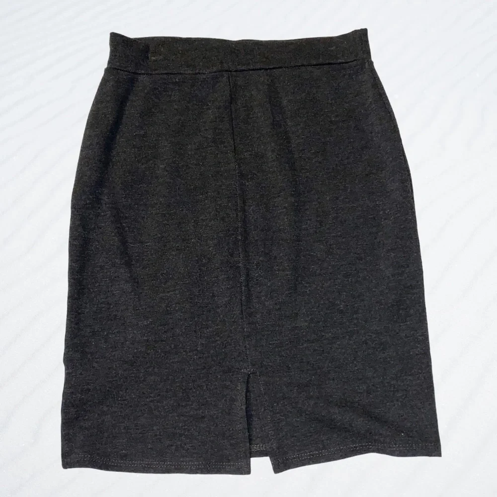 Charlotte Russe Skirt Dark Grey Gray Mini Slit Pull-On Small - Picture 3 of 6